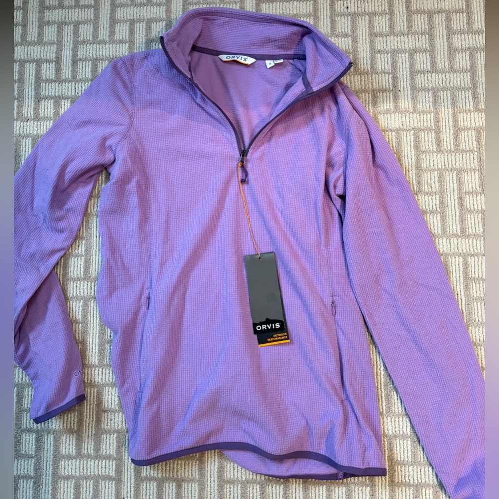 Purple ORVIS quarter zip